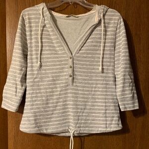 Gray & White Stripe Shirt